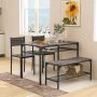 Dining room set, with 2 chairs and a bench