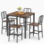 Dining set, with 4 bar stools, 90 × 90 × 91.5 cm