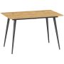 Dining table Homcom 160x75x77cm., light brown/black