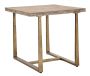 Dining table Mauro Ferretti ANKARA, square, brown and gold, 80 × 76 × 80 cm