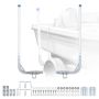 Venetrailerin ohjainputket VEVOR XC2178, 2 kpl, 425 × 125 × 1205 mm