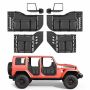 Трубчатые двери для Jeep VEVOR YK-GMD-ZW-JL-4, 4 двери, Чёрный