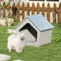 Waterproof cat house with ventilation holes and sloping roof, 59.5x57x58 cm