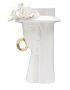 Vase, White and Gold, 15 × 23.5 × 13.3 cm