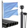 Флагшток VEVOR UP-QGTJ20, секционный, Чёрный, Ø5,16 × 609 см