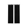 Curtain set, 2 pcs., black