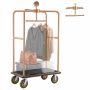 Hotellin matkatavarakärry VEVOR X-123B-RG, 544,31 kg, Vaaleanpunainen, 1080 × 650 × 1960 mm