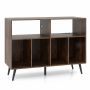 Vinyl record stand, 4 shelves, Brown, 100 × 74.5 × 40 cm