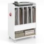 Vinyl record stand, 4 compartments, White, 52 × 73 × 29 cm