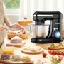Food processor, 4.5 l, 8 speeds, Black, 34 × 18.5 × 32 cm