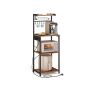 Kitchen shelf VASAGLE KKS013KD02, 4-tier, brown/black, 45 × 140 × 40 cm