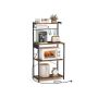 Kitchen shelf VASAGLE KKS014K02, 4-tier, brown/black, 60 × 140 × 40 cm