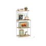 Kitchen shelf VASAGLE KKS014Y02, 4-tier, oak/white, 60 × 140 × 40 cm