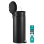 SONGMICS Kitchen Trash Can, With Pedal, 29.5 × 63 × 37.1 cm
