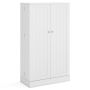 Kitchen cabinet, 5 tiers, 6 door shelves, Grey/white, 59 × 104 × 30 cm