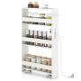 Kitchen trolley, 4-tier, White, 47.5 × 80.5 × 13 cm