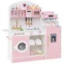 Kitchen Play Set, Brown/Pink/White, 106 × 30 × 105 cm