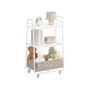 Kitchen trolley VASAGLE LILEA LRC001WB01, 3-tier, White/brown, 43 × 81 × 30 cm