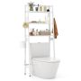 Bathroom shelf, 3-tier, Black, 64.77 × 158.75 × 27.94 cm