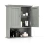 Bathroom cabinet, 2 doors, Gray, 59.69 × 71.12 × 19.05 cm