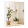 Bathroom cabinet, 3 adjustable shelves, White, 62 × 65 × 11 cm