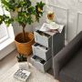 Bathroom cabinet, 3 drawers, White, 30.48 × 63.5 × 30.48 cm