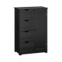 Bathroom cabinet, 4 drawers, White, 56 × 81 × 30 cm