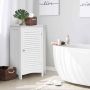 Bathroom cabinet, corner, with adjustable shelf, White, 63 × 81.5 × 44 cm