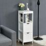 Bathroom cabinet, narrow, with 2 removable drawers, White, 30 × 90 × 30 cm