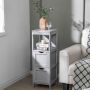 Bathroom cabinet, with 2 removable drawers, Gray/white, 30.48 × 88.9 × 30.48 cm