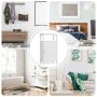 Bathroom cabinet, with doors and adjustable shelf, White, 45 × 84 × 30 cm