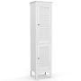 Bathroom cabinet, with adjustable shelf, White, 38.1 × 160.02 × 33.02 cm