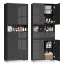 Bathroom cabinet VASAGLE, 1 drawer, 30 × 170 × 30 cm