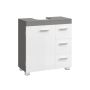 Bathroom cabinet VASAGLE, 3 drawers, 2 compartments, White/gray, 60 × 64 × 30 cm