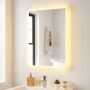 Bathroom mirror LED, Horizontal or vertical installation, Silver, 70 × 50 × 3 cm