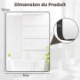 Bathroom mirror, rectangular, silver, 76 × 56 cm
