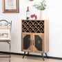 Wine bar cabinet, up to 11 bottles, Brown, 59.69 × 93.98 × 33.02 cm