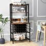 Wine rack, 24 bottles, Brown, 76 × 162.5 × 48 cm