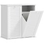 Шкафчик для ванной комнаты с ящиком для белья Homcom 70x38x73 см, белый.