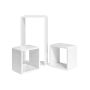Cube wall shelves set of 3, white