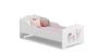 Children's bed Anna with mattress 144 cm x 75 cm x 63 cm, princess with unicorn