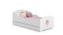Children's bed Anna with drawer and mattress 164 cm x 85 cm x 63 cm, princess with wings