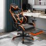 Gaming chair, Adjustable, with footrest, Multicolored, 73 × 73 × 124–133.5 cm