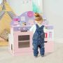 Toy kitchen and cafe, 2 in 1, with accessories, MDF, non-toxic paint