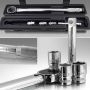 1/2" Torque wrench with 3 sockets