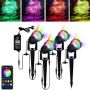 Smart garden light set RGB waterproof, 4 pcs.