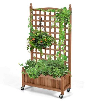 Поднятая грядка 64x28x127см, коричневого цвета