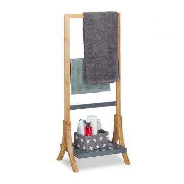 Pyyhehylly 103x41x28cm, vaaleanruskea/harmaa