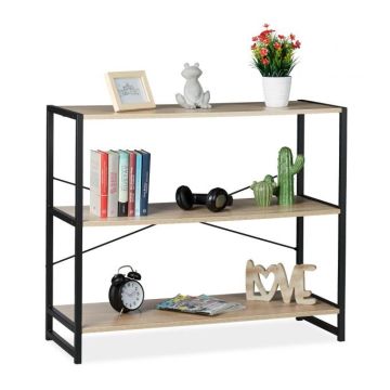 Полка для гостиной 80x95x35см., светло-коричневый/черный