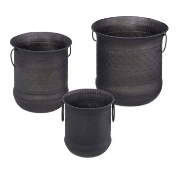 3 ruukun setti, tummanharmaa